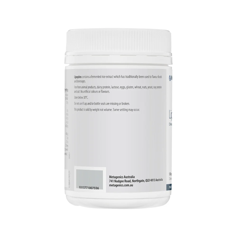 image of Metagenics Lipoplex Oral Powder 120g on white background 