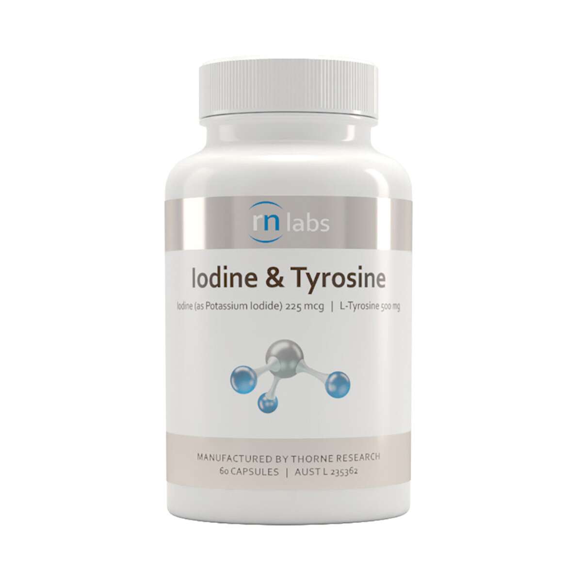 image of RN Labs Iodine & Tyrosine 60c on white background