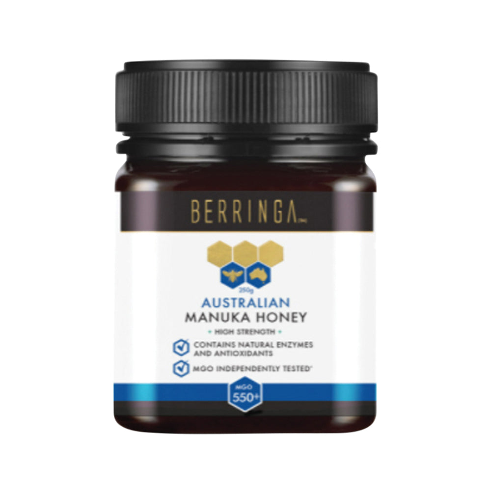 image of Berringa Australian Manuka Honey High Strength (MGO 550+) 250g on white background