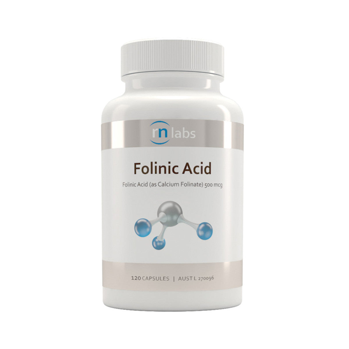 image of RN Labs Folinic Acid 120c on white background