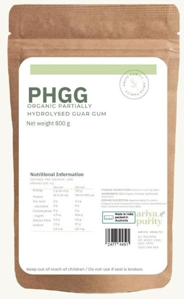 image of Ariya Purity Partially Hydrolyzed Guar Gum (PHGG) 800gm on white background 