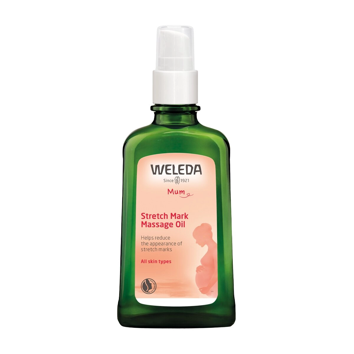 image of Weleda Stretch Mark Massage Oil 100ml on white background