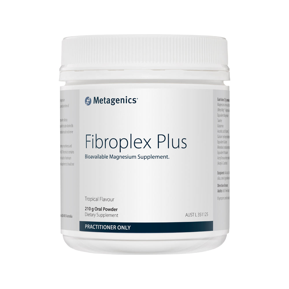 image of Metagenics Fibroplex Plus Tropical Oral Powder 210g on white background