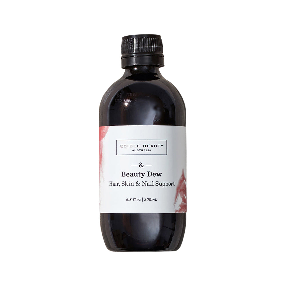 image of Edible Beauty Australia & Beauty Dew Hair Skin & Nail Support 200ml with white background 