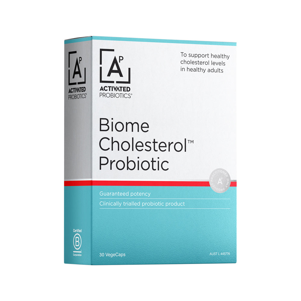 image of ACTIVATED PROBIOTICS BIOME CHOLESTEROL PROBIOTIC 30vc on white background 