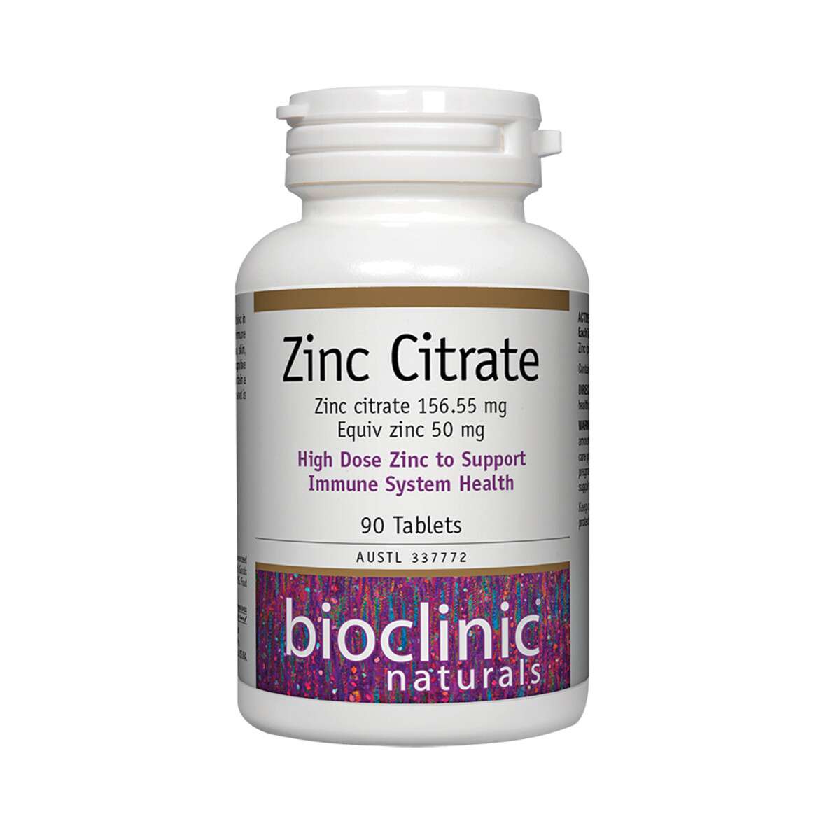 image of Bioclinic Naturals Zinc Citrate 90t on white background