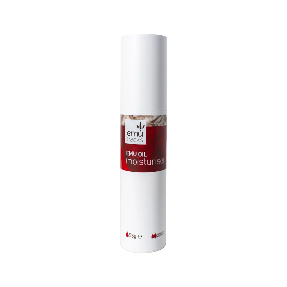 image of Emu Tracks Emu Oil Moisturiser (Activated Skin Care for Sensitive & Delicate Skin) 55g on white background