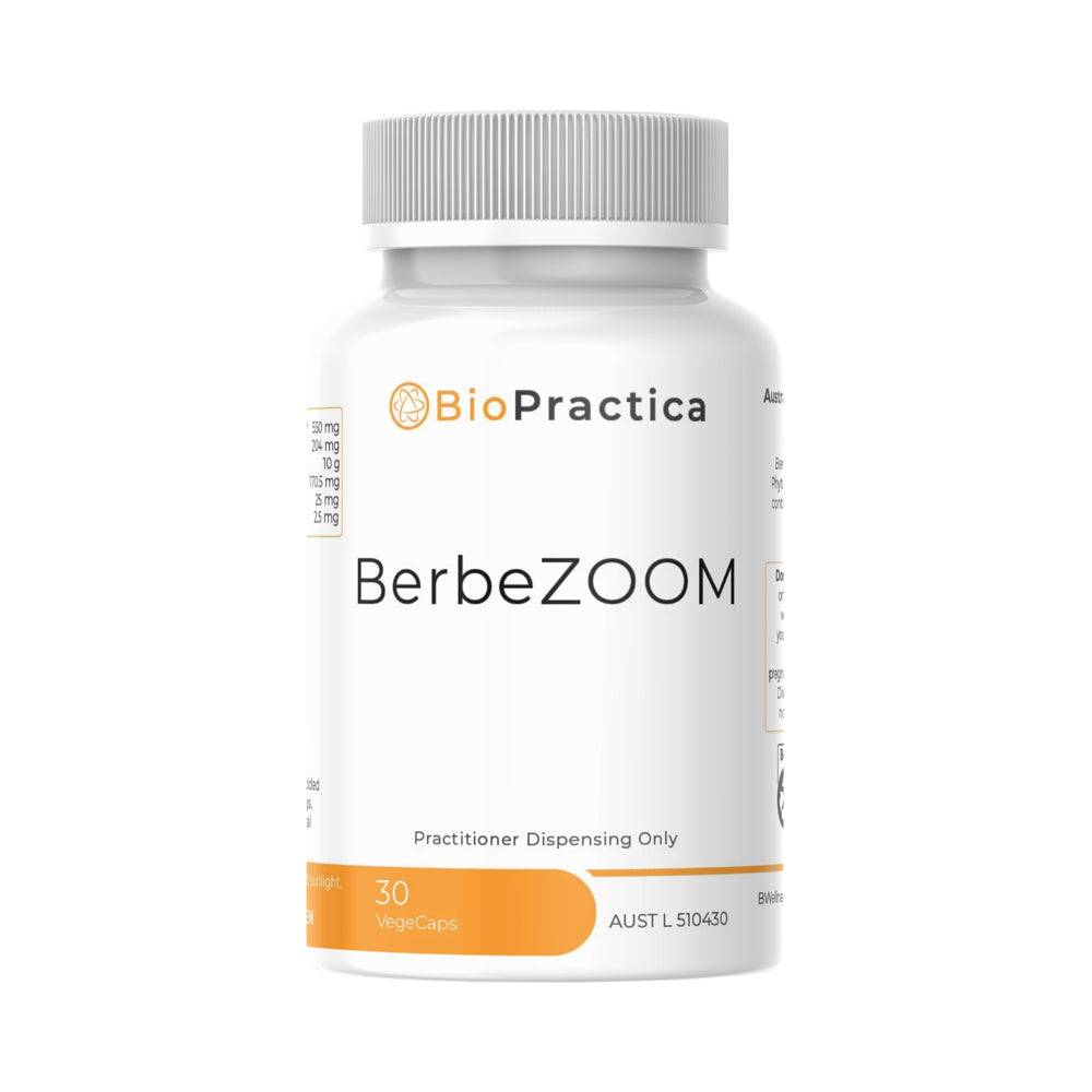BioPractica BerbeZOOM supplement bottle on a white background