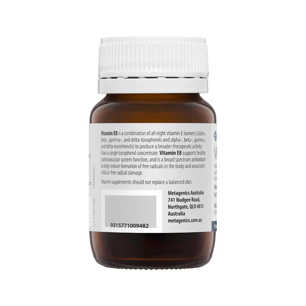 image of Metagenics Vitamin E8 30c on white background