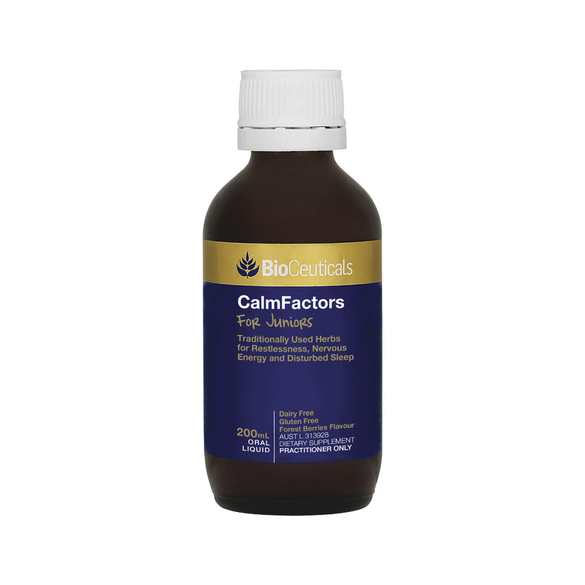 image of BioCeuticals CalmFactors For Juniors Forest Berries Oral Liquid 200ml on white background