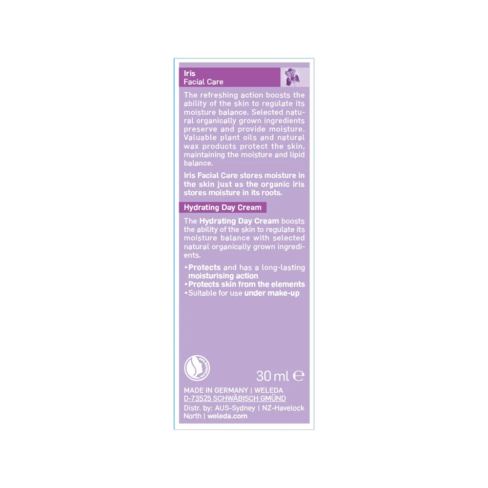 image of Weleda Balancing Day Cream (Iris) 30ml on white background