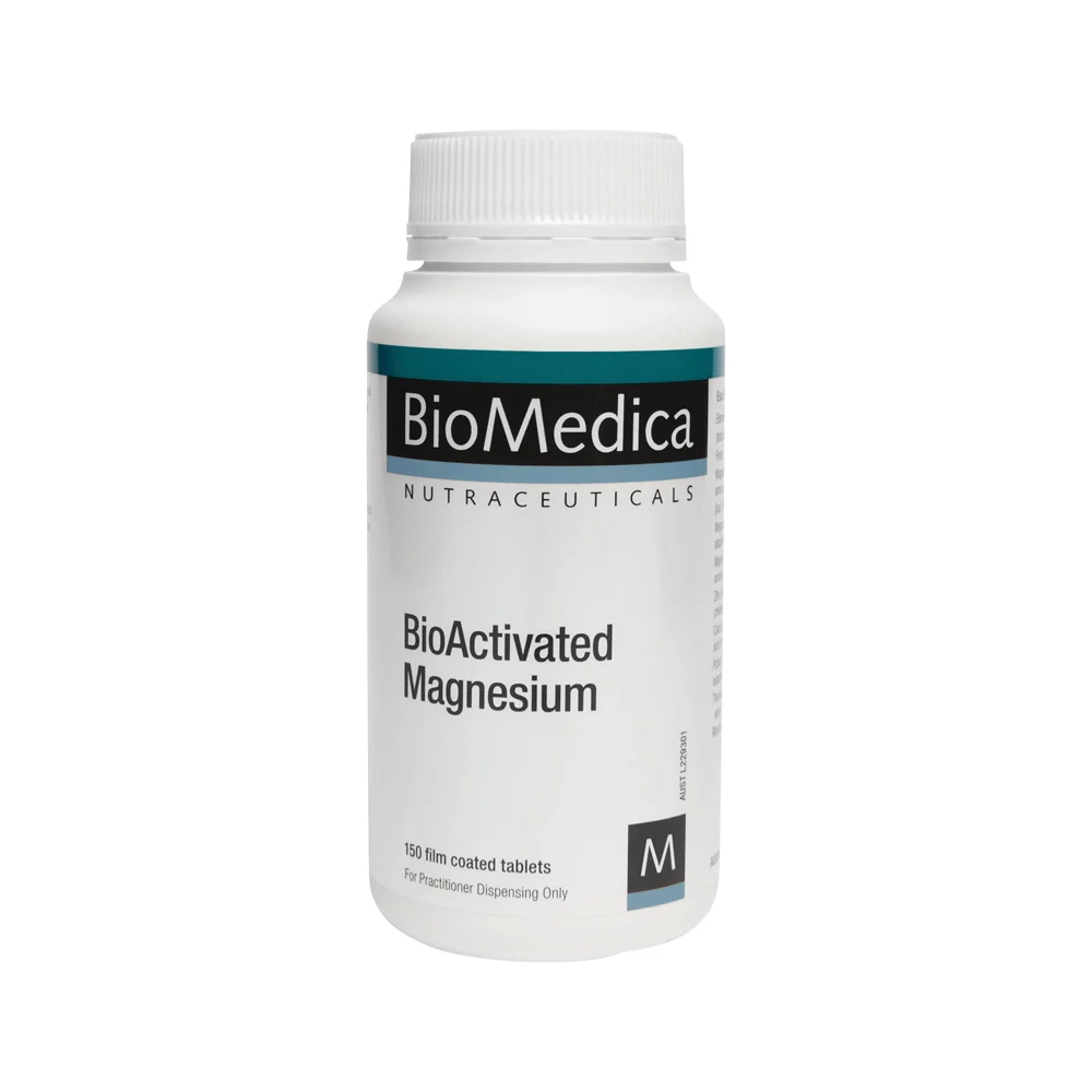 image of BioMedica Nutraceuticals BioActivated Magnesium 150t on white background
