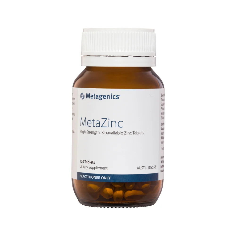 image of Metagenics MetaZinc 120t on white background 
