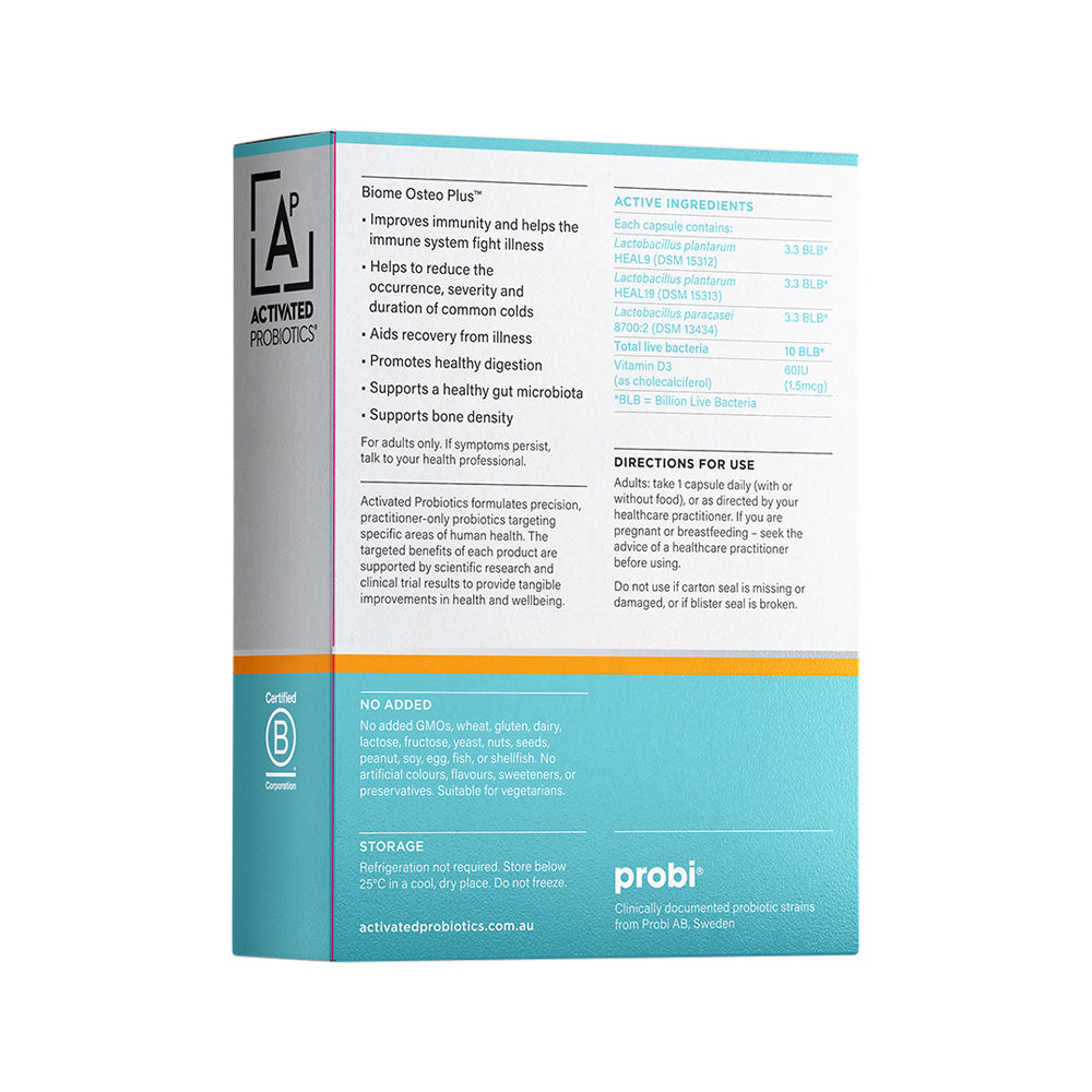image of ACTIVATED PROBIOTICS BIOME OSTEO PLUS PROBIOTIC 30VC on white background