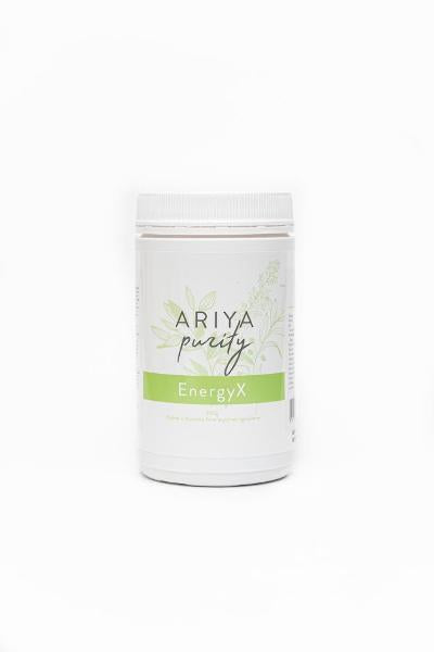 White container labeled 'Ariya purity EnergyX' on a white background