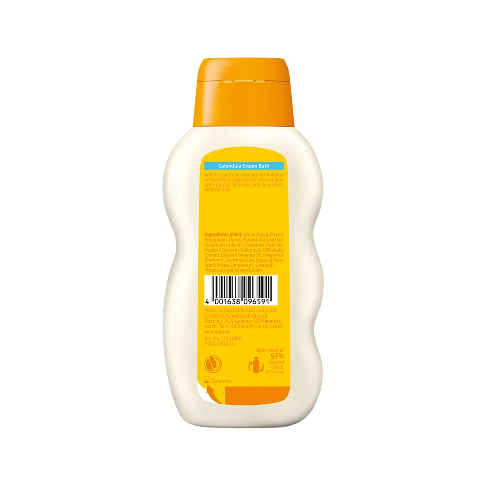image of Weleda Baby Cream Bath Calendula 200ml on white background