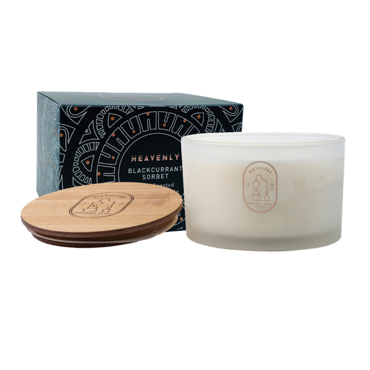 image of Distillery Fragrance House Soy Candle Heavenly (Blackcurrant Sorbet) 450g on white background