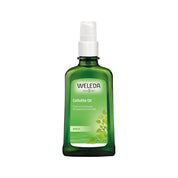Weleda Cellulite Oil Birch 100ml bottle with a white spray cap on a white background