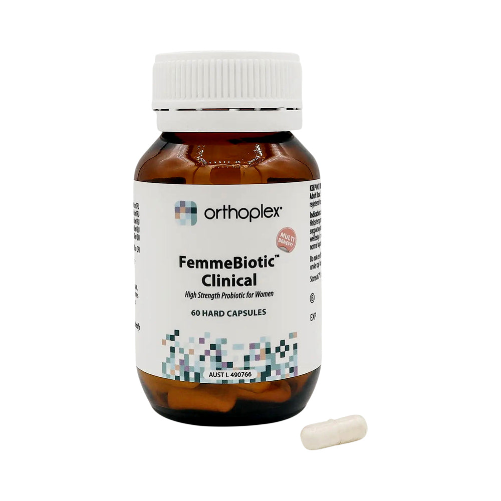 image of ORTHOPLEX WHITE FEMMEBIOTIC CLINICAL 60C
with white background 