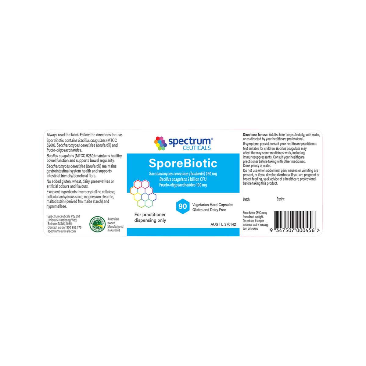 image of Spectrumceuticals SporeBiotic 90c on white background