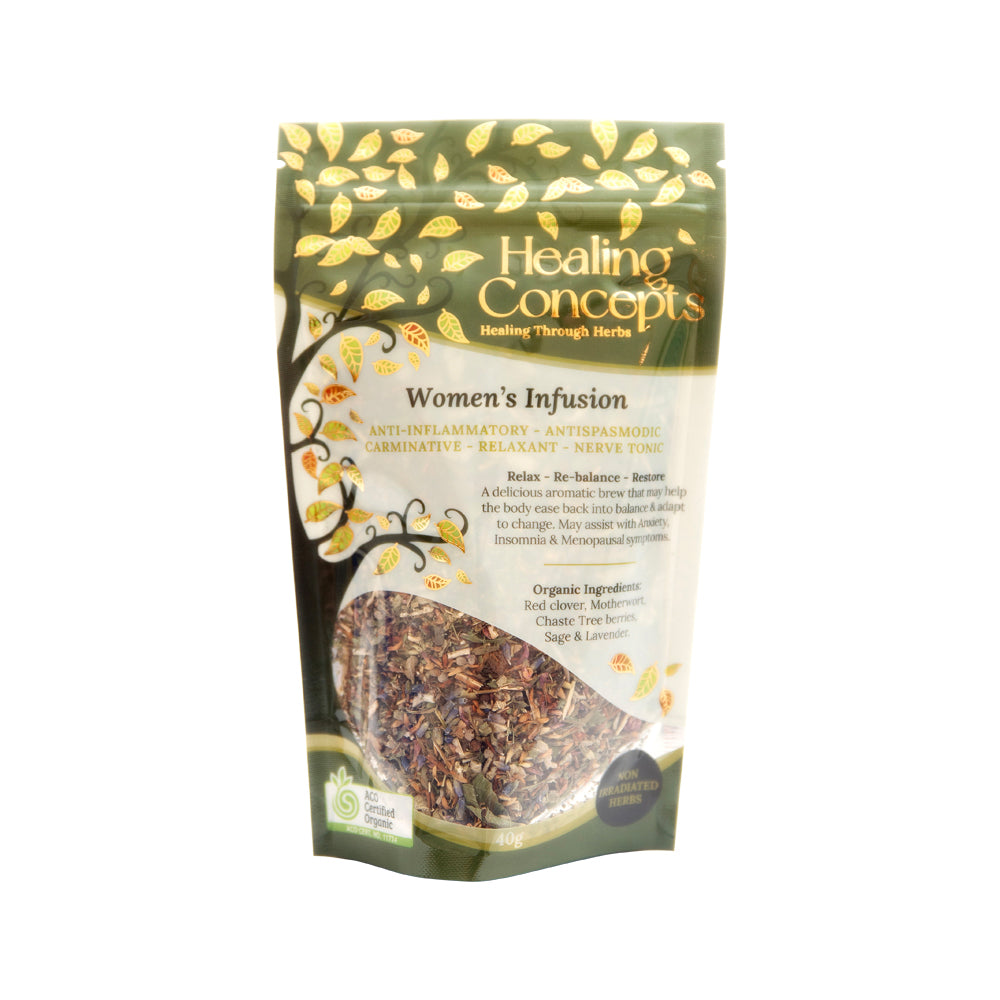 image of Healing Concepts Organic Blend Womens Infusion 40g on white background
