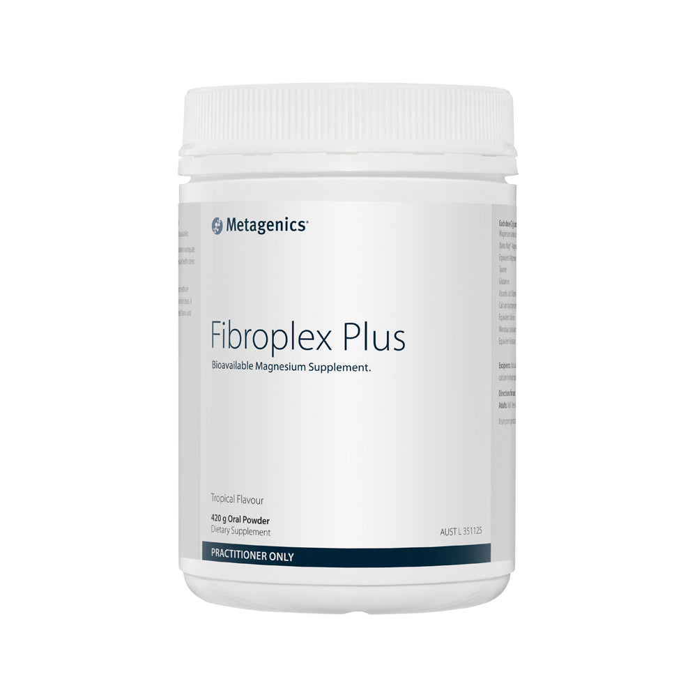 image of Metagenics Fibroplex Plus Tropical Oral Powder 420g on white background