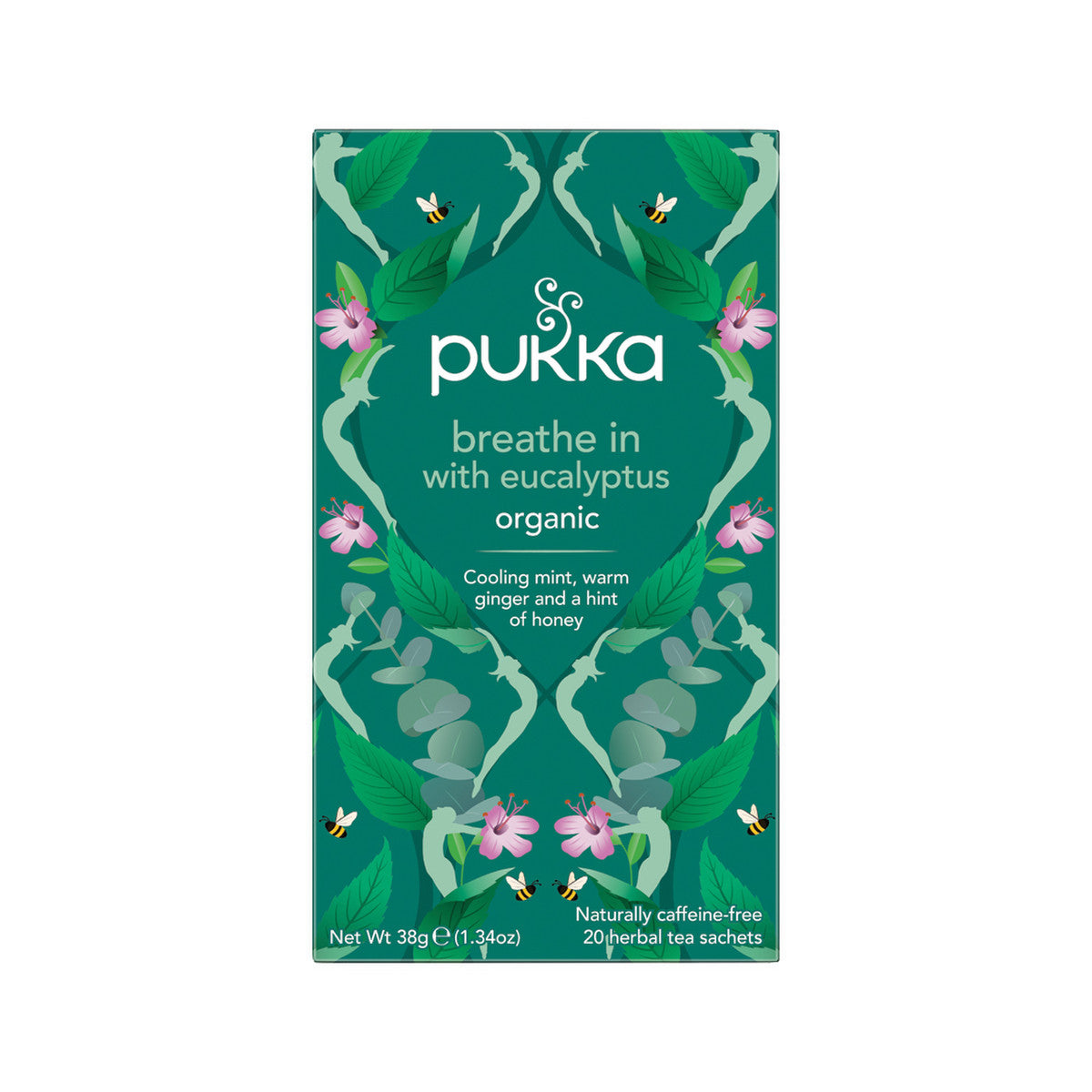 image of Pukka Organic Breathe In With Eucalyptus x 20 Tea Bags on white background