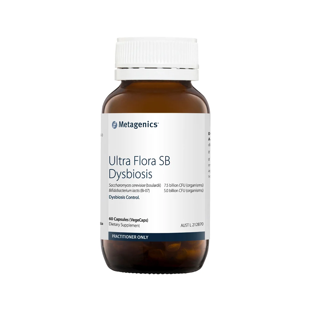 image of Metagenics Ultra Flora SB Dysbiosis 60vc on white background