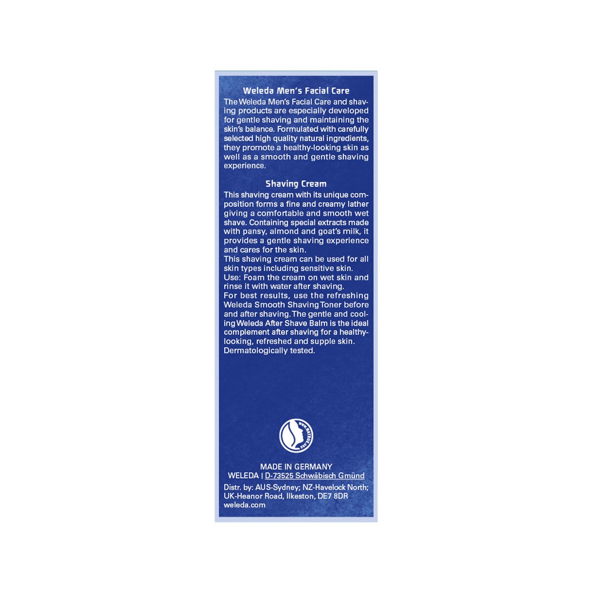 image of Weleda For Men Shaving Cream (All Skin Types) 75ml on white background