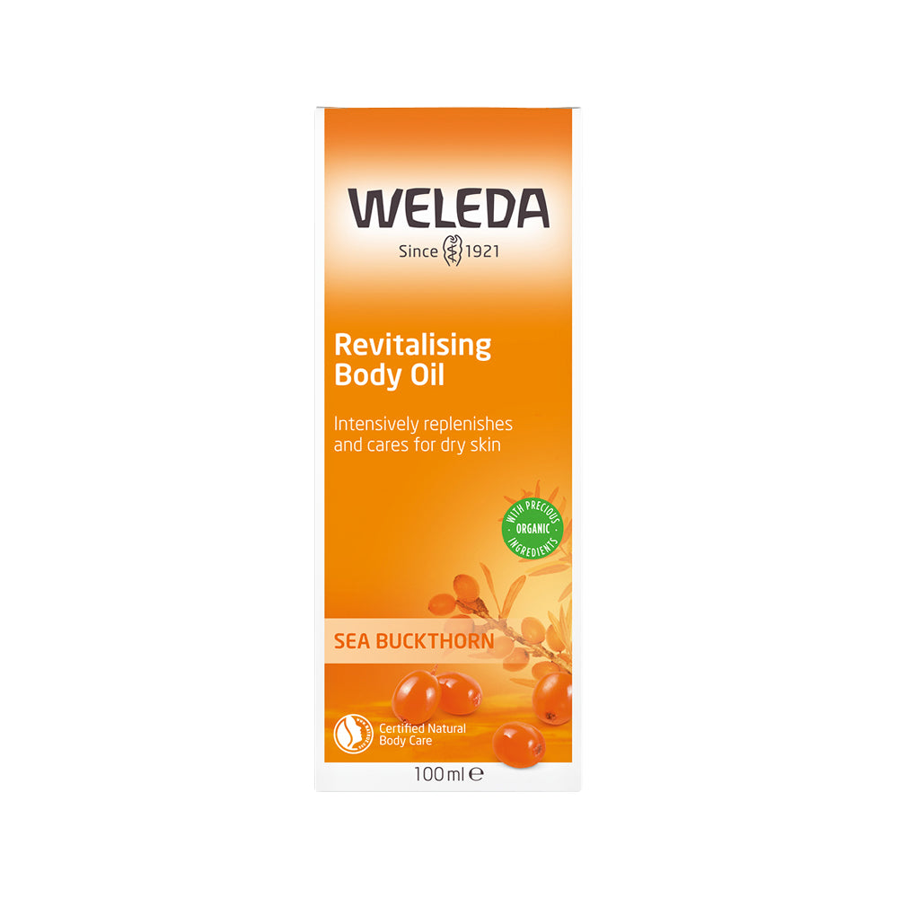 image of Weleda Body Oil Revitalising (Sea Buckthorn) 100ml on white background
