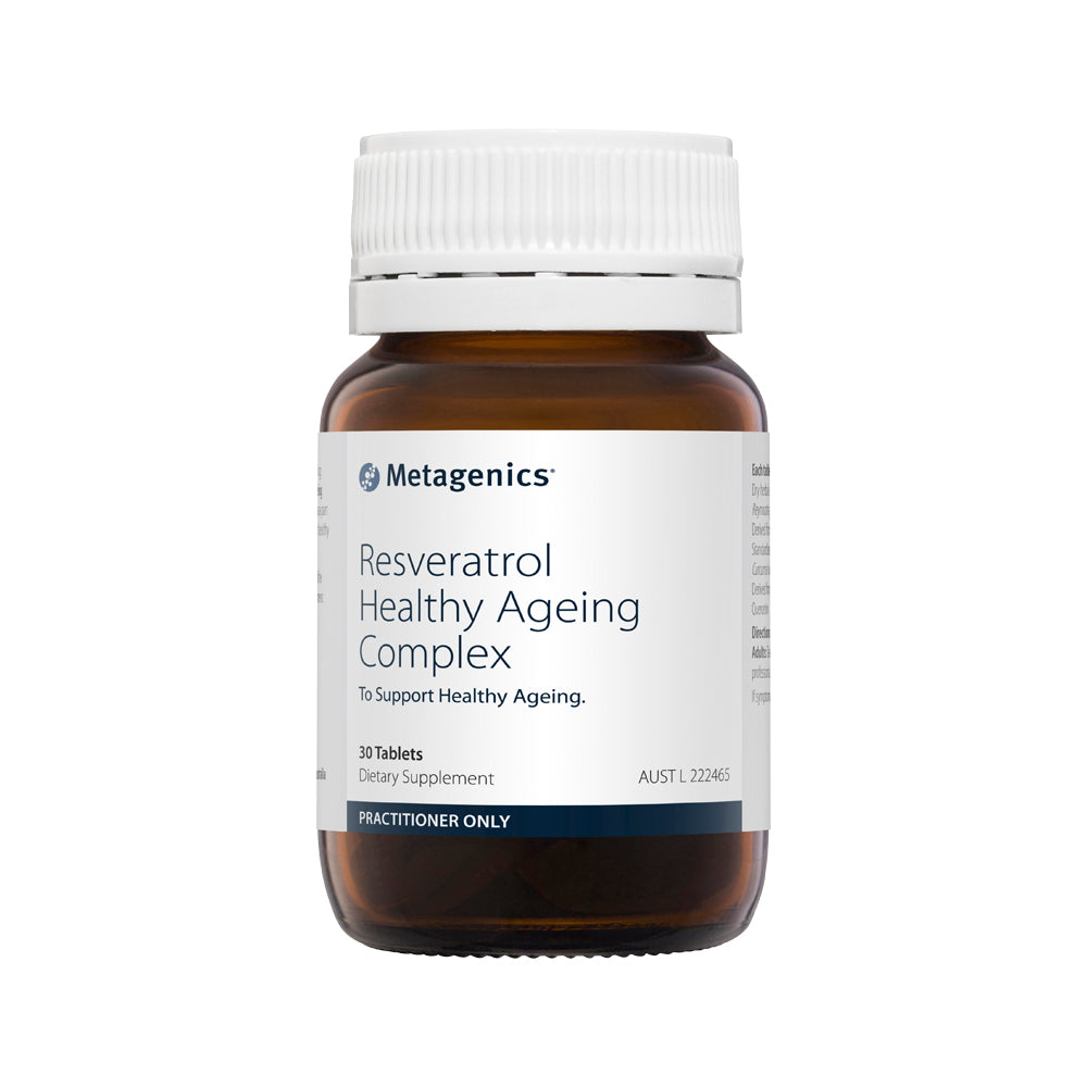 image of Metagenics Resveratrol Healthy Ageing 30t on white background