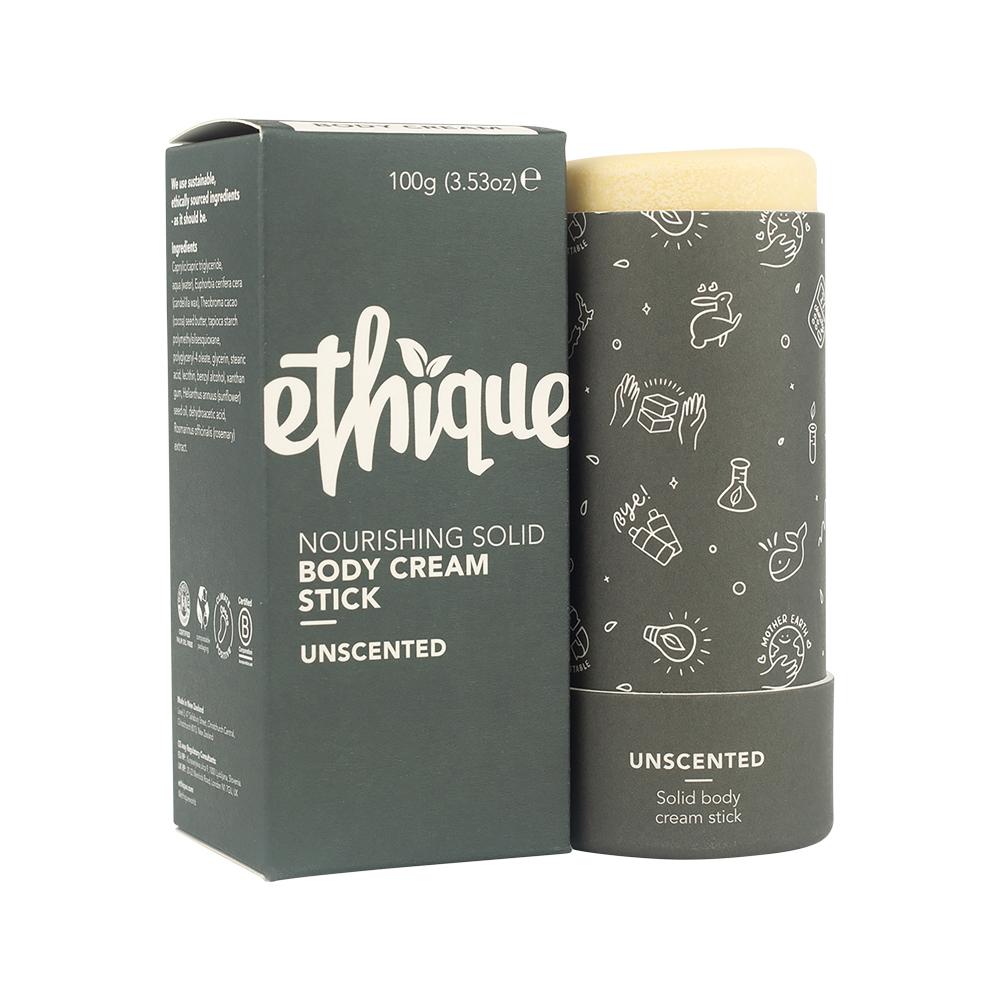 image of Ethique Body Cream Stick Nourishing Solid Unscented 100g on white background
