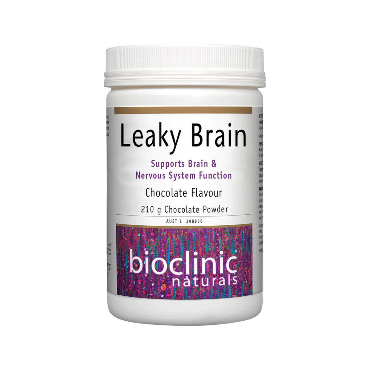 image of Bioclinic Naturals Leaky Brain Chocolate 210g on white background