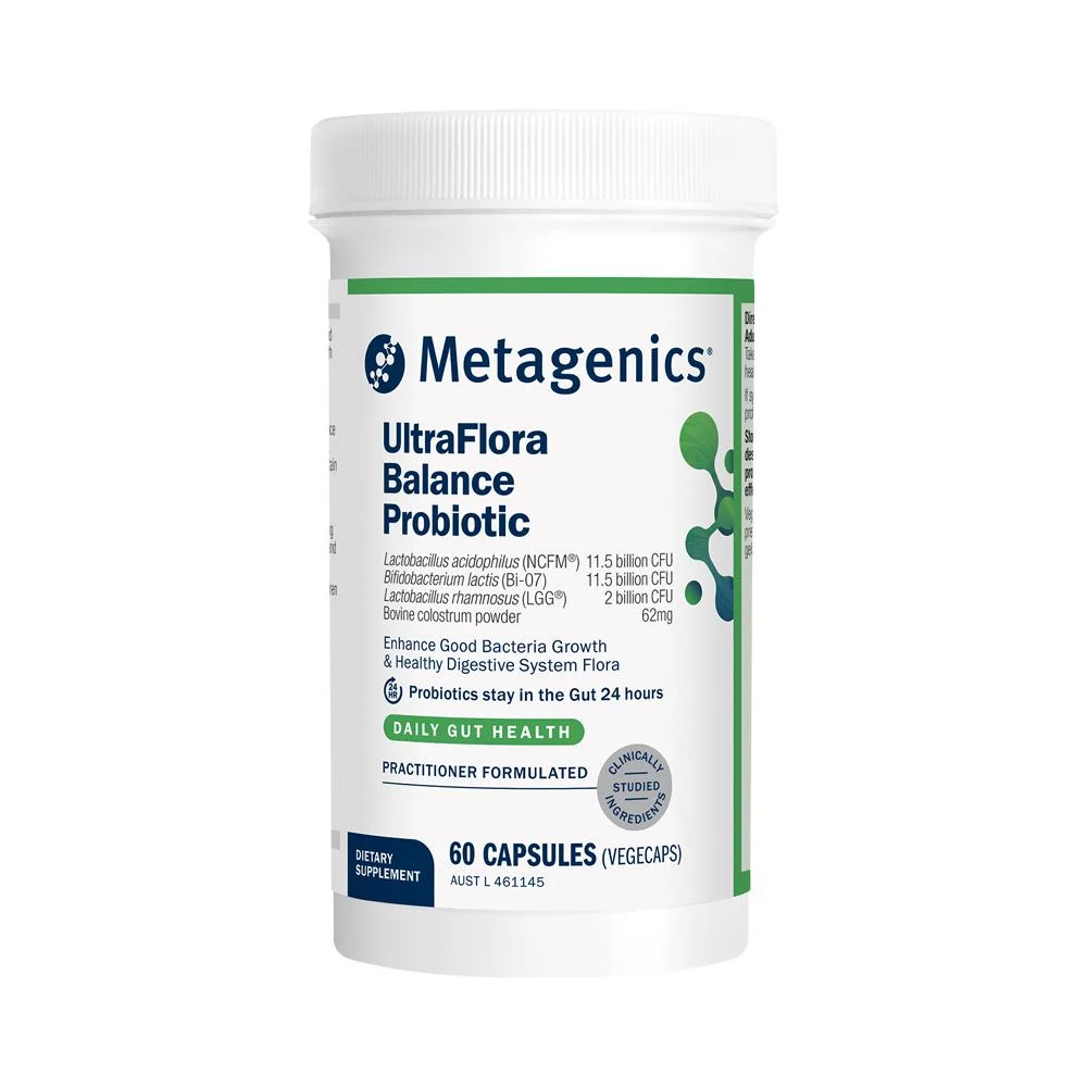 image of Metagenics UltraFlora Balance Probiotic 60vc on white background