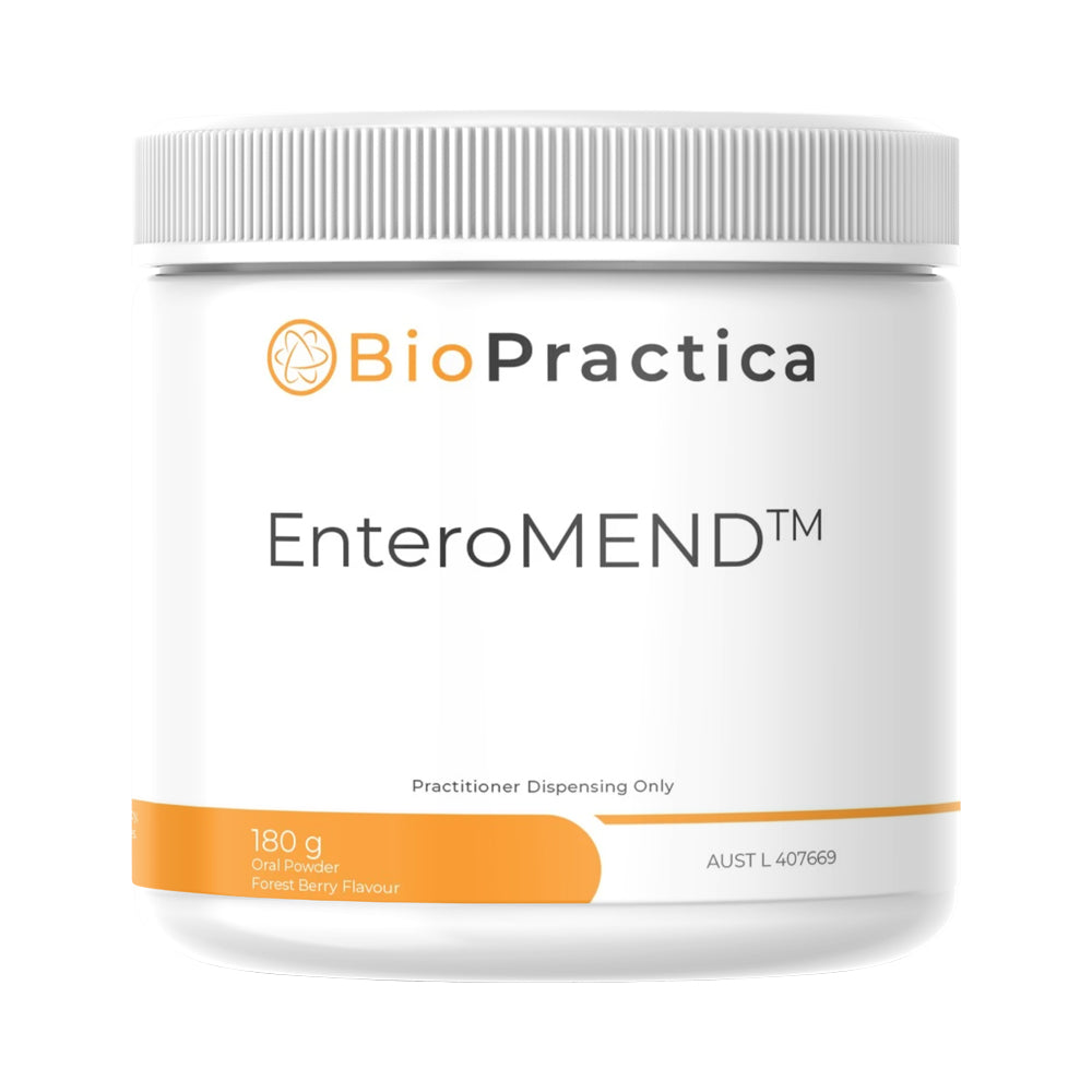 image of Bio-Practica EnteroMEND Forest Berry Oral Powder 180g on white background