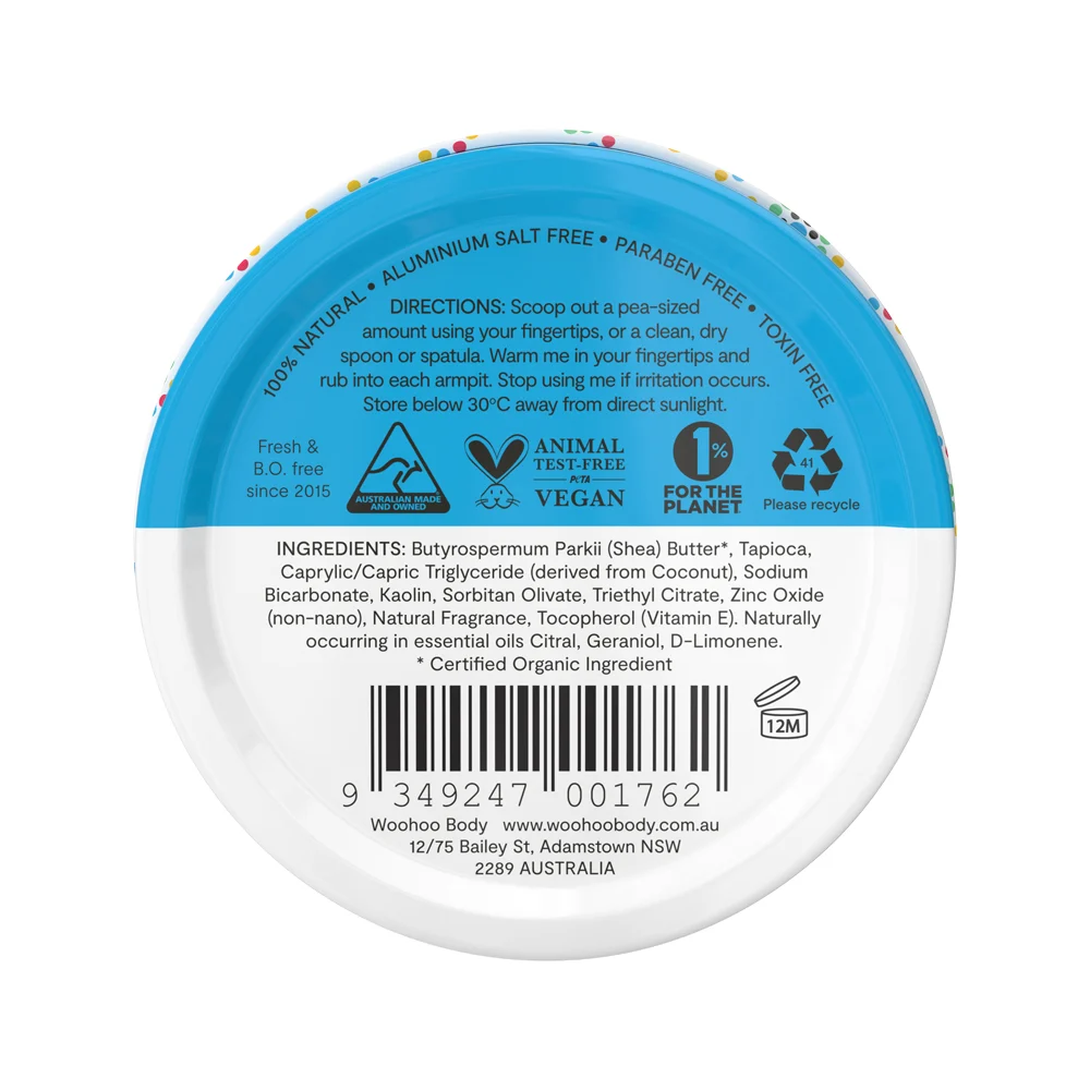 image of Woohoo Deodorant Paste Surf (Regular Strength)Tin 60g on white background