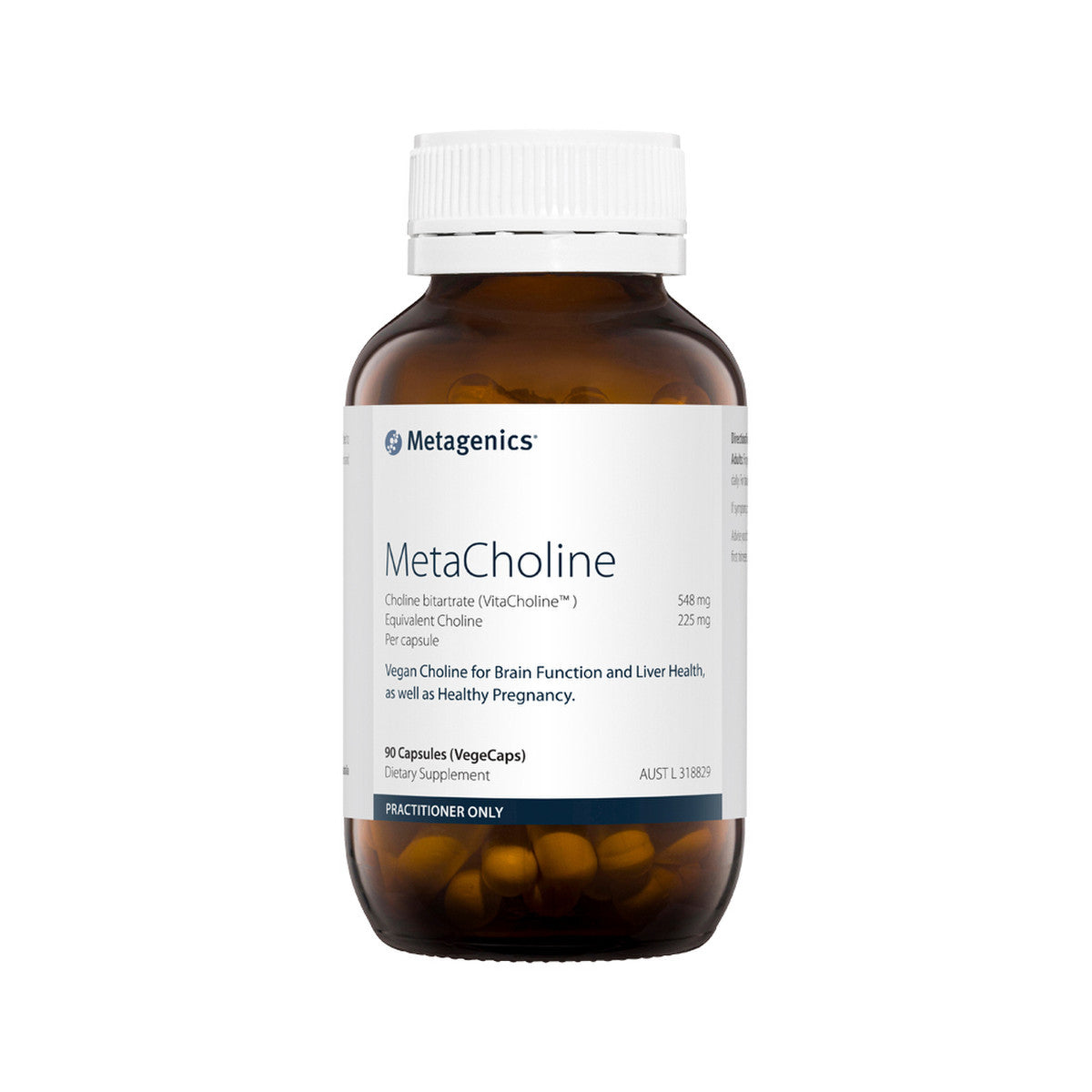 image of Metagenics MetaCholine 90c on white background