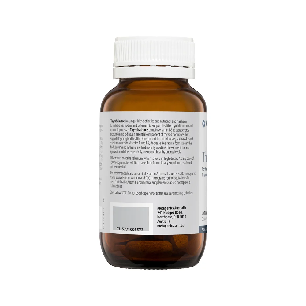 image of Metagenics Thyrobalance 60t on white background