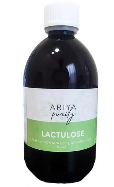 Bottle of Ariya Purity Lactulose on a white background