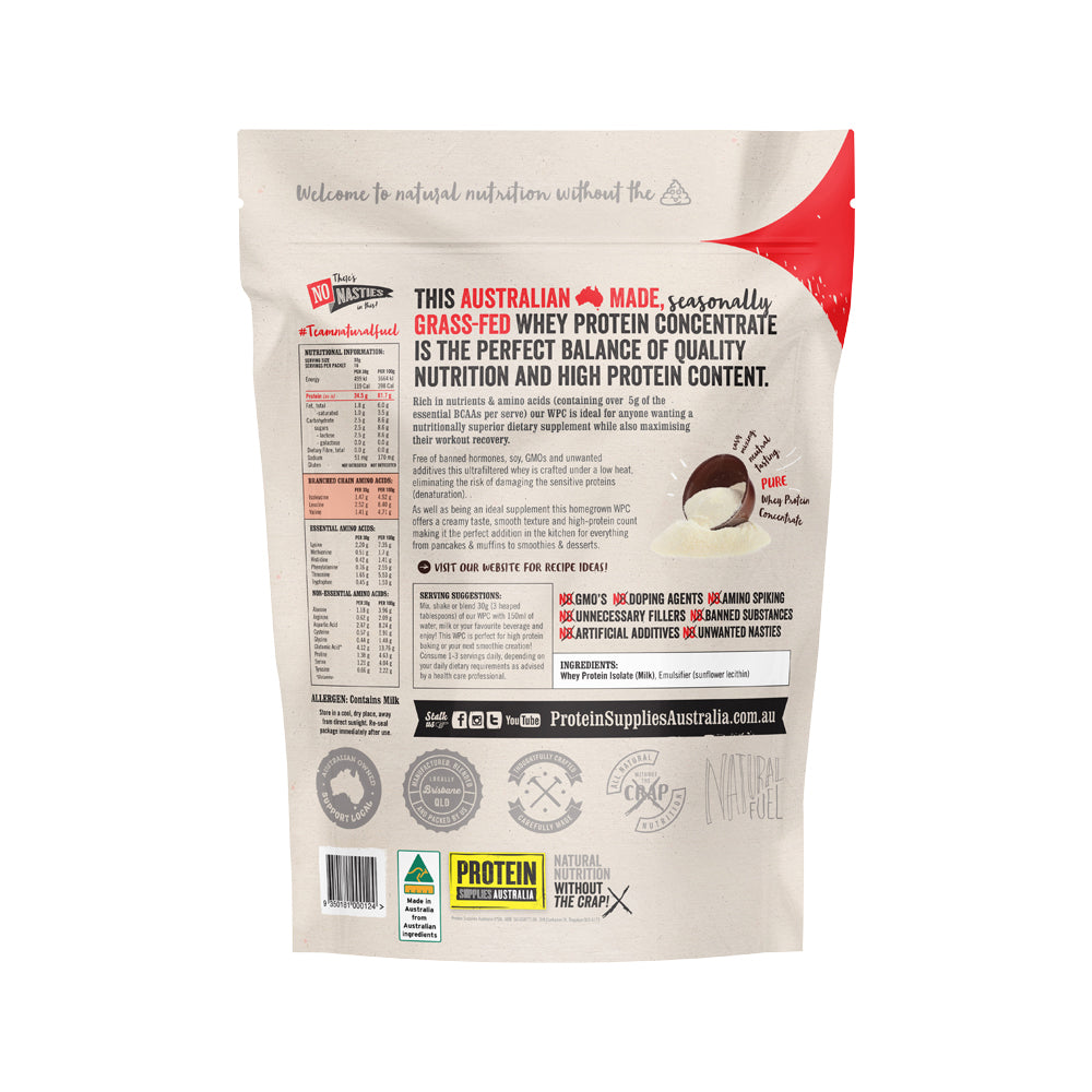 Protein Supplies Australia Protein WPC (Australian Grass Fed Whey) Pure 500g