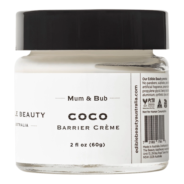 image of Edible Beauty Mum & Bub Coco Barrier Crème on a white background 