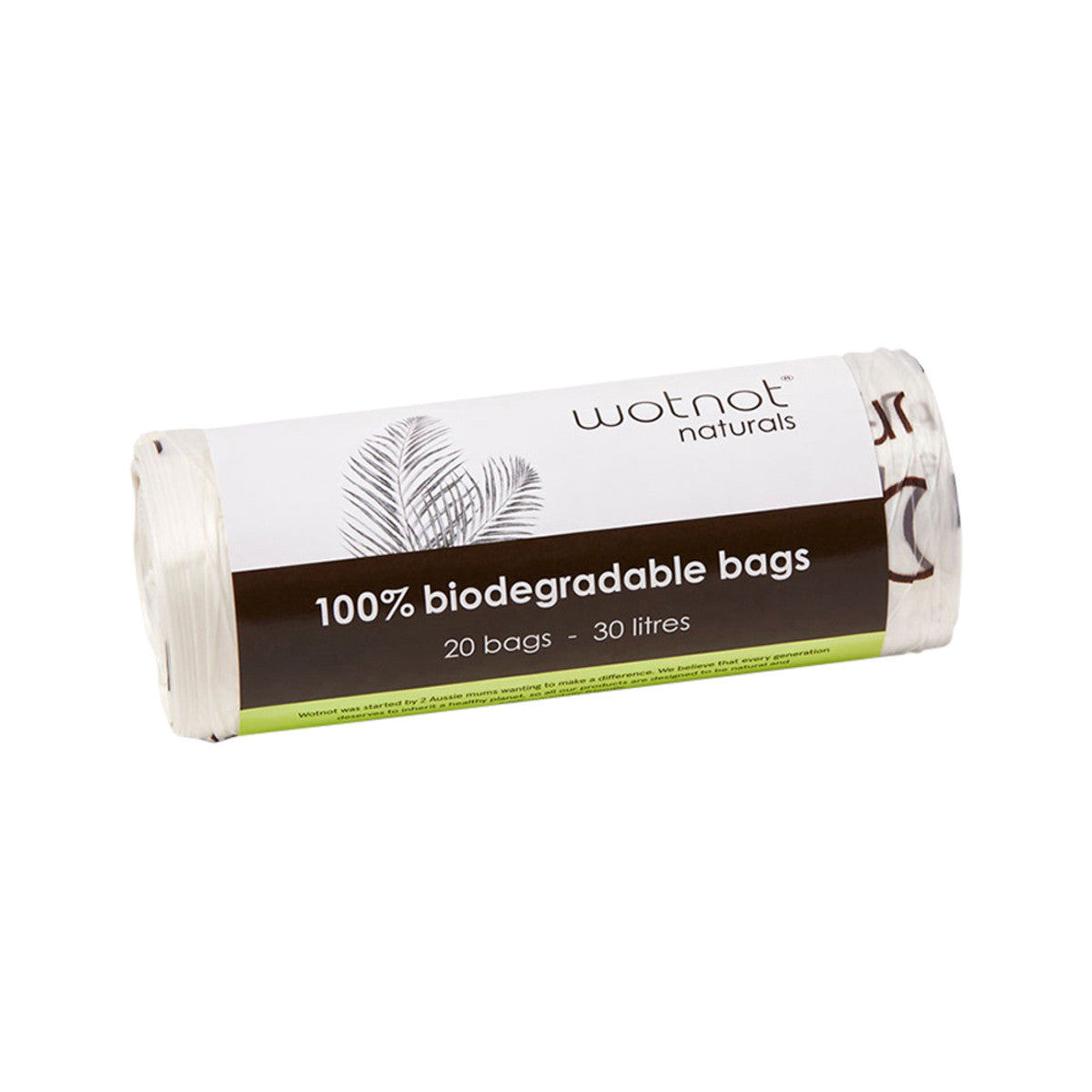 image of Wotnot Naturals 100% Biodegradable Bag Bin Liners 30L x 20 Pack on white background
