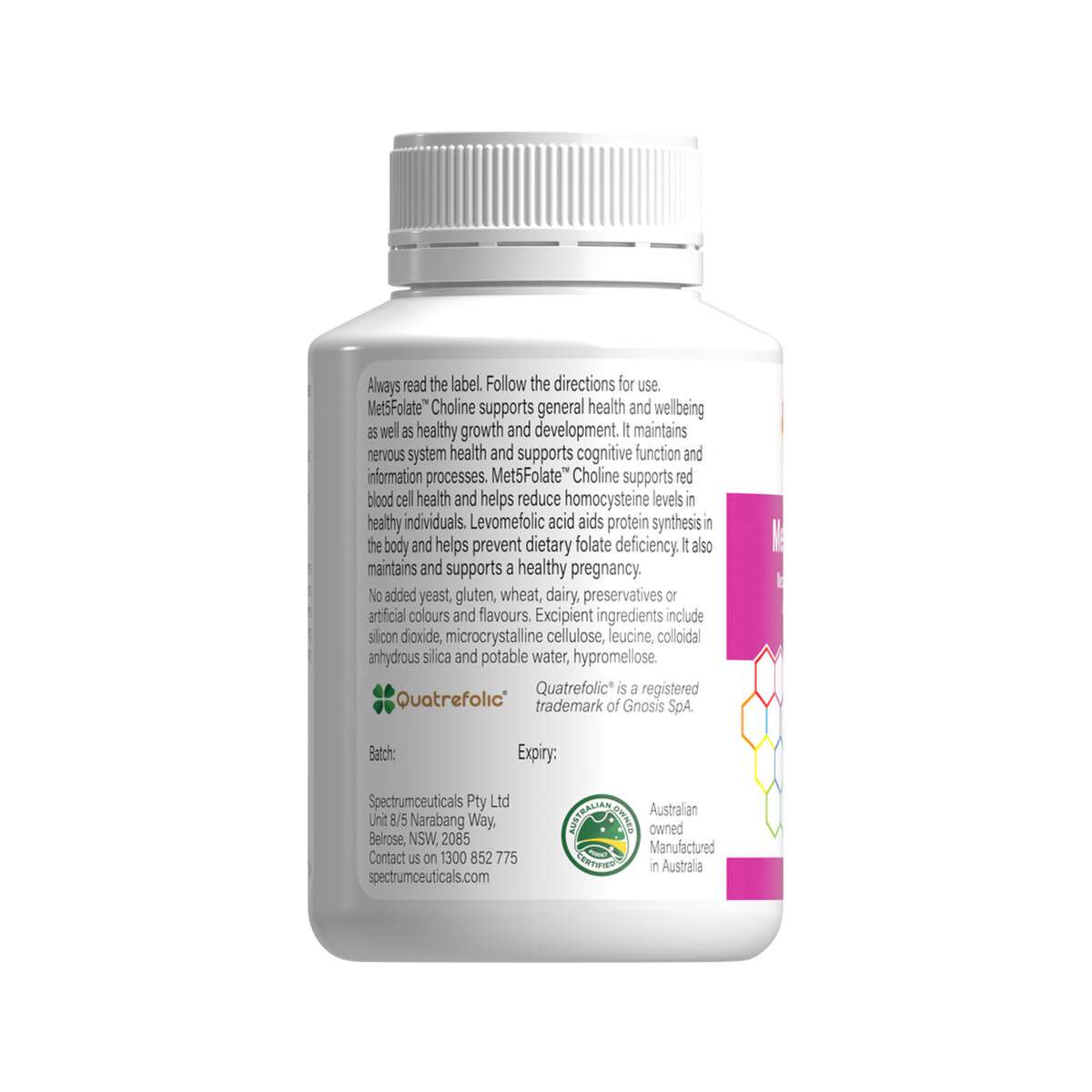 image of Spectrumceuticals Met5Folate Choline 90c on white background