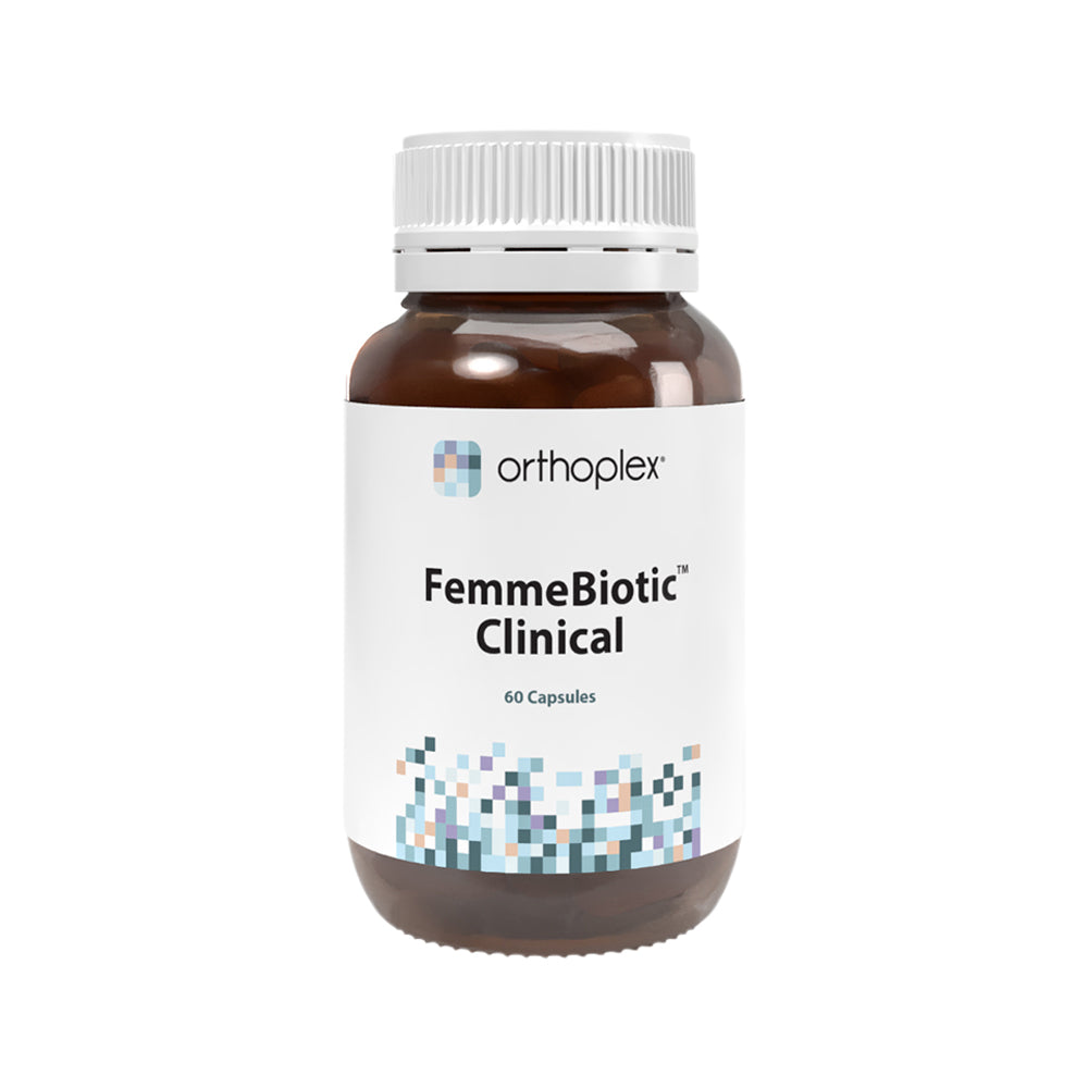 image of ORTHOPLEX WHITE FEMMEBIOTIC CLINICAL 30C
with white background 