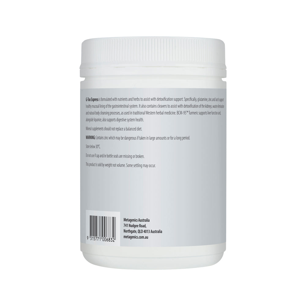 image of Metagenics G-Tox Express Tropical Oral Powder 200g on white background