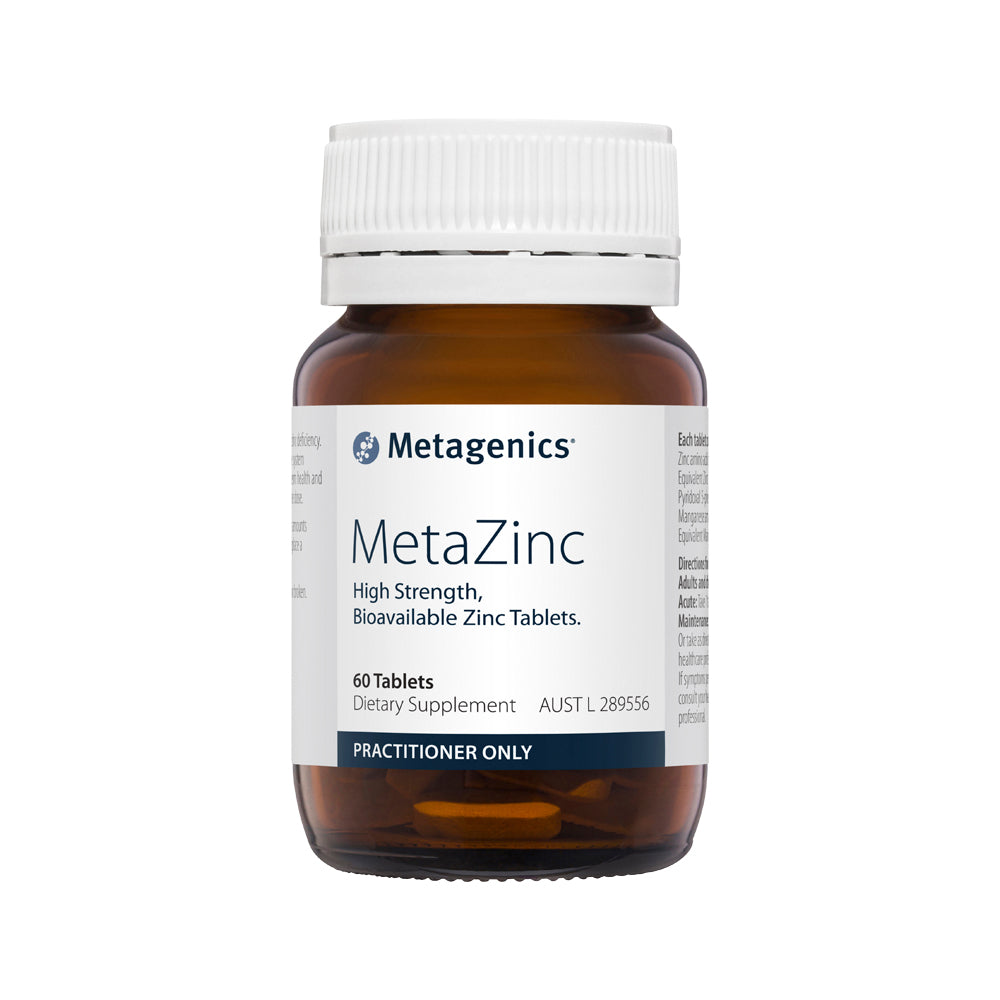 image of Metagenics MetaZinc 60t on white background 