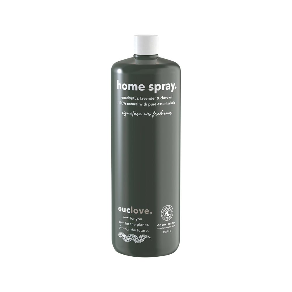 image of Euclove Home Spray Eucalyptus Lavender & Clove Oil (Signature Air Freshener) 1L on white background