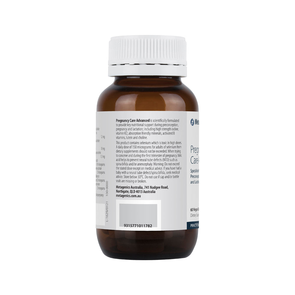 image of Metagenics Pregnancy Care Advanced 60t on white background
