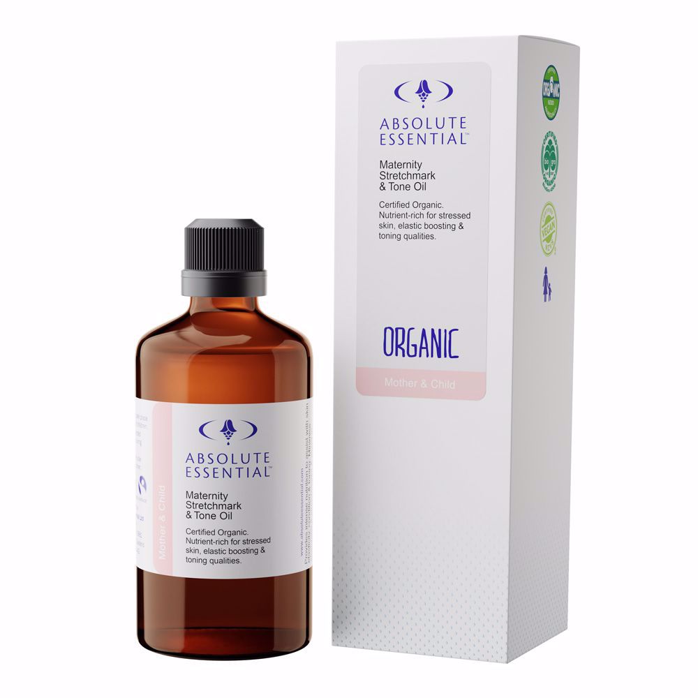 image of Absolute Essential Maternity Stretch Mark & Tone Oil 100ml on white background 