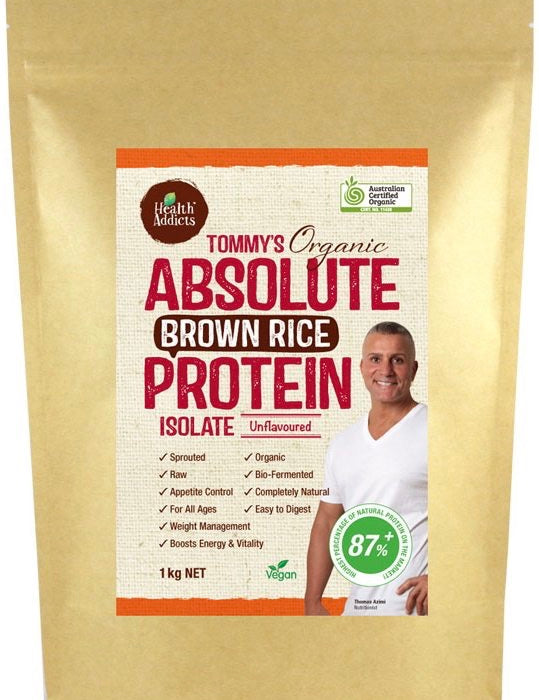image of Health Addicts Tommy's Absolute Brown Rice Protein 1Kg on white background 
